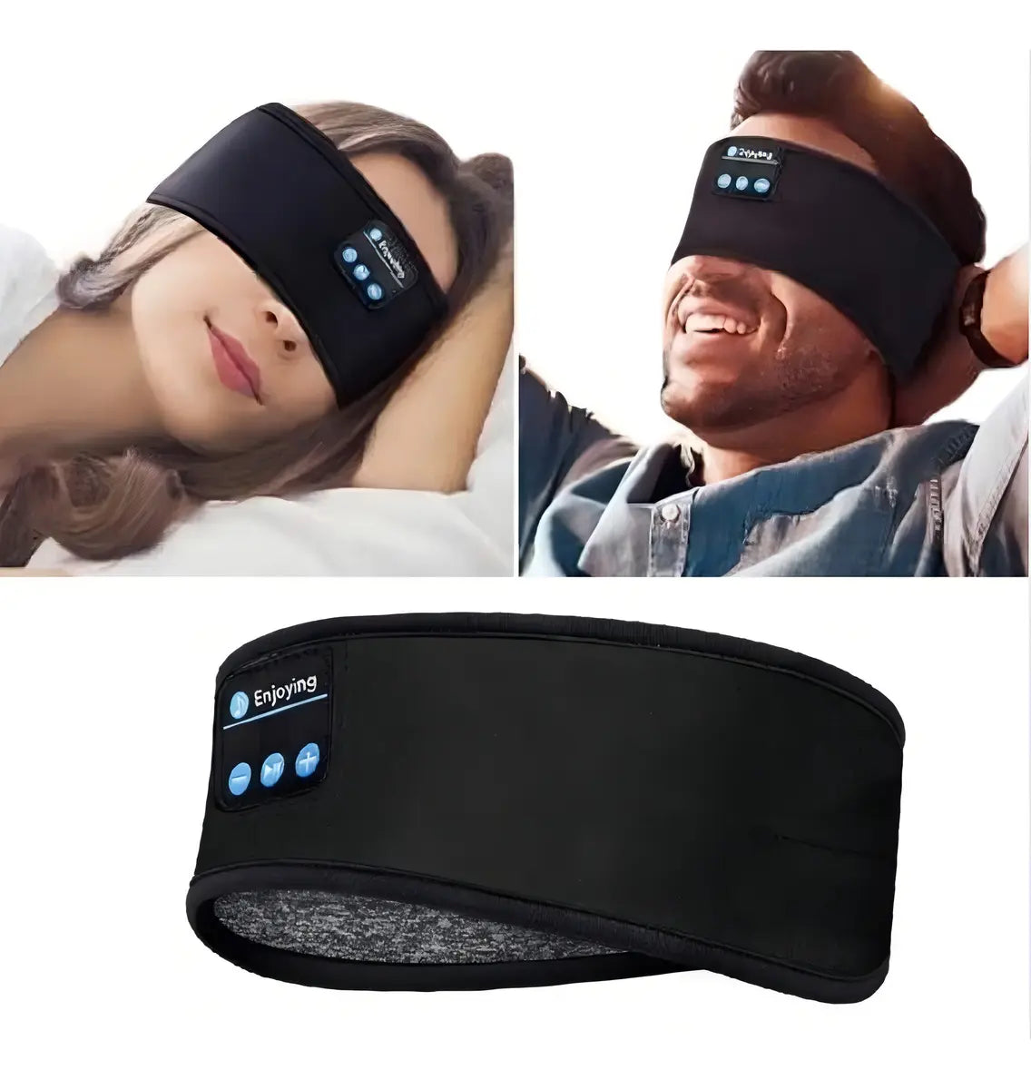 Cintillo con audífonos y conexión bluetooth