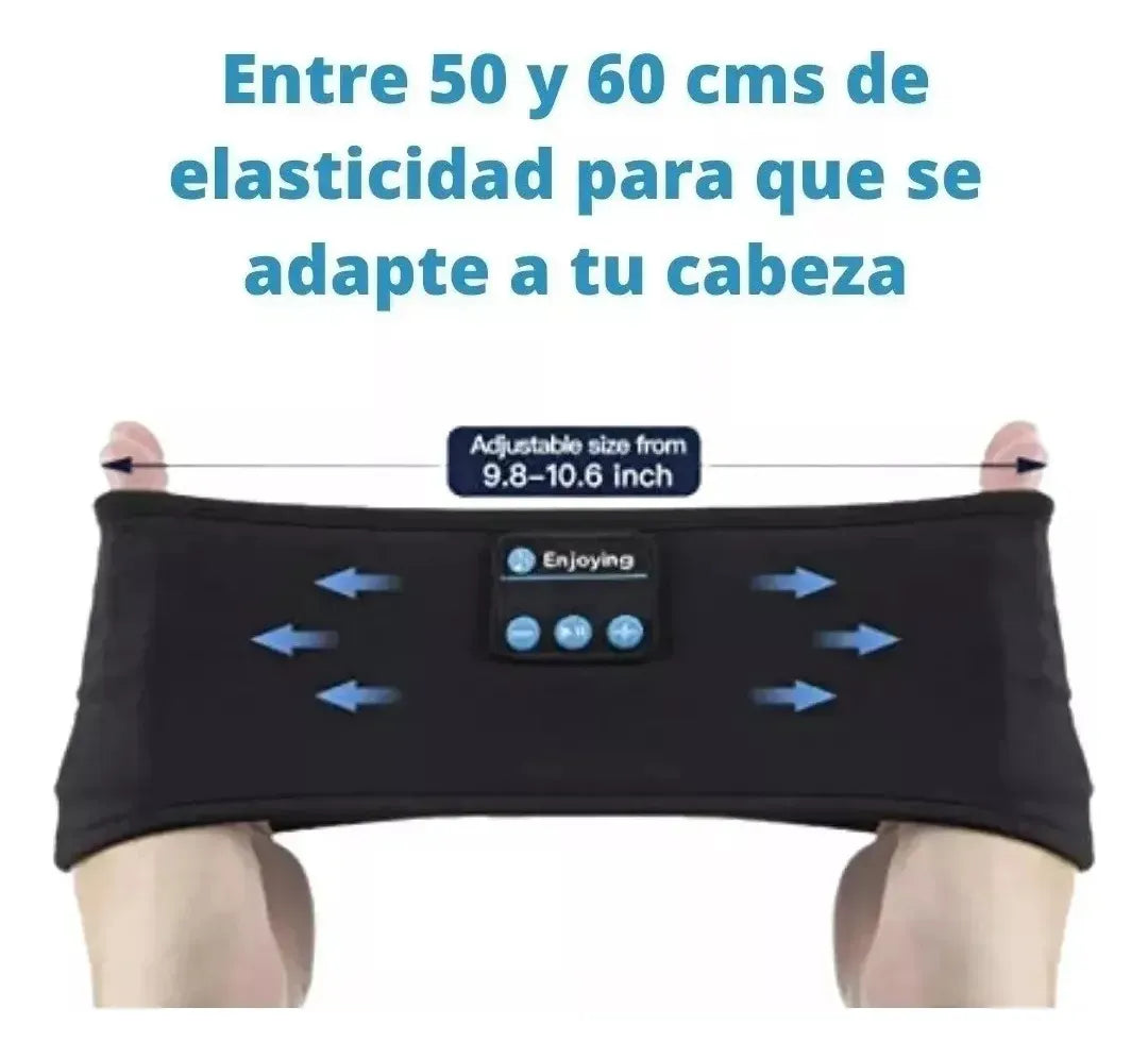 Cintillo con audífonos y conexión bluetooth